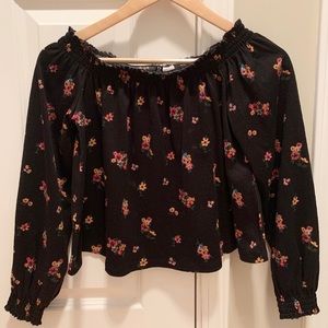 H&M Off the Shoulder Long Sleeve Top